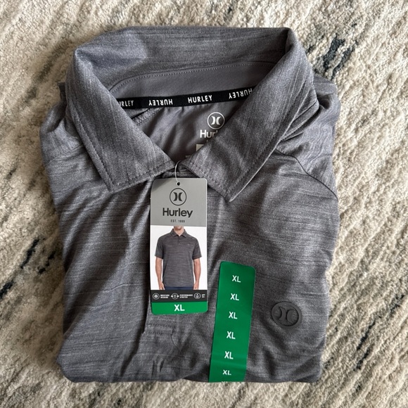 Hurley Other - Hurley Mens Performance Polo Men’s Size XL NWT Gray Stretch Moisture Wicking NWT